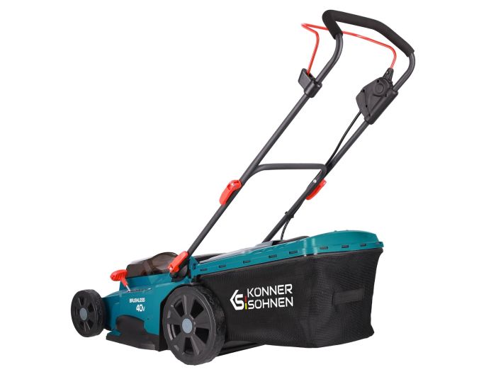 Набор из двух аккумуляторных инструментов Konner&Sohnen KS 43LM-BCT40V-SET 40В(20+20В) газонокосилка KS 43LM-40V и триммер садовый KS BCT-40V акб 2х4А·час ЗП 22.5кг