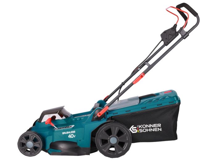 Набор из двух аккумуляторных инструментов Konner&Sohnen KS 43LM-BCT40V-SET 40В(20+20В) газонокосилка KS 43LM-40V и триммер садовый KS BCT-40V акб 2х4А·час ЗП 22.5кг