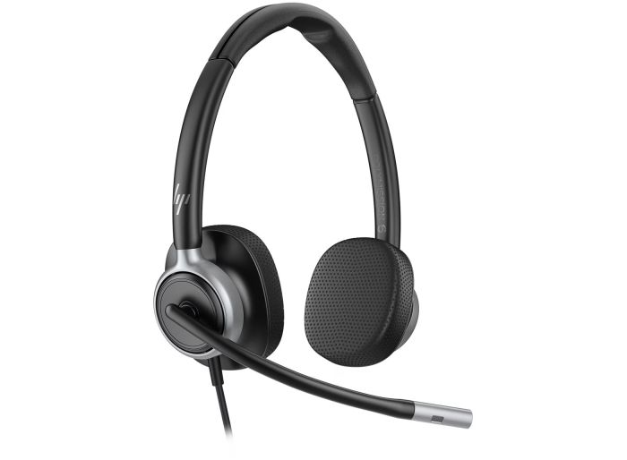 Гарнитура компьютерная стерео On-ear HP Poly Mission 625, USB-A, USB-C, 2 x Uni-mic, AI noise reduction, Teams, Zoom, Google Meet, черный