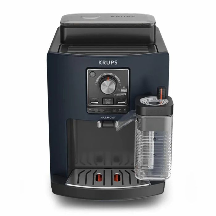 Кофемашина Krups Harmony Milk 1.7л, зерно, автомат.капучинатор, авторецептов - 5, синий