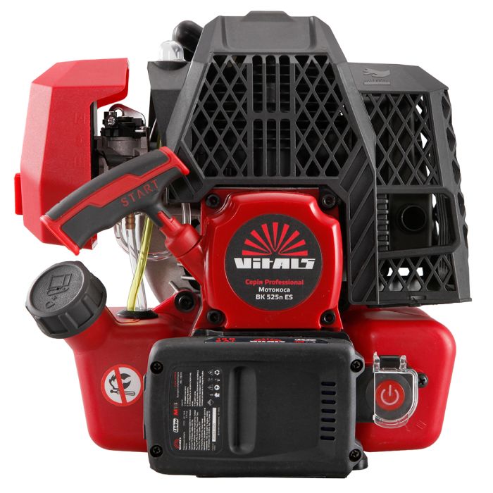 Тример садовий бензиновий Vitals Professional BK 525n ES 1.5кВт/2.0к.с. 1.2л 52см3 9500об/хв 25.5/43см електростартер 11.3кг