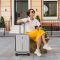 Валіза Wenger Amplix Hardside Carry-On, мала, з відсіком для н/б 16", полікарбонат, TSA, 4 колеса, розширення, USB, сріблястий