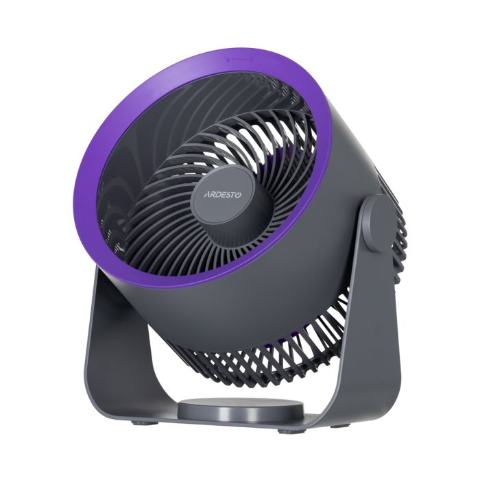 Вентилятор  OneBreeze  настільний/настінний, 14см, акумулятор, USB-A Type-C, сірий ARDESTO FT-M55GR