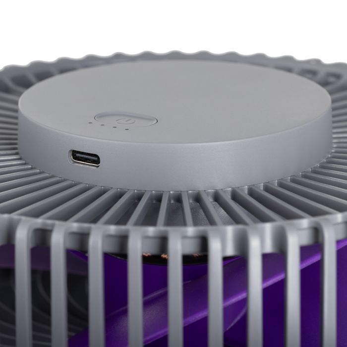 Вентилятор  OneBreeze  настільний/настінний, 14см, акумулятор, USB-A Type-C, сірий ARDESTO FT-M55GR