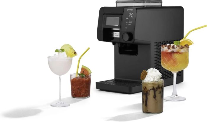 Мороженица Gorenje  3 в 1, 210Вт, чаша-1л, 35 кг - 24 год., слаші, лід, морозиво, электронное упр., черный