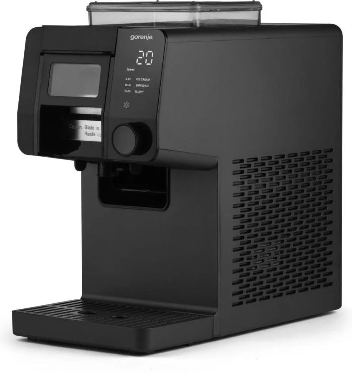 Мороженица Gorenje  3 в 1, 210Вт, чаша-1л, 35 кг - 24 год., слаші, лід, морозиво, электронное упр., черный