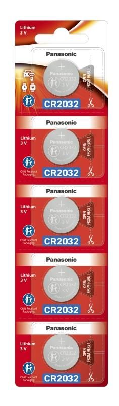 Батарейка Panasonic літієва CR2032 блістер, 5 шт.