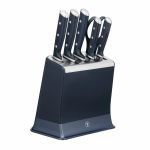 Набір ножів Tefal EverSharp Pro, з блоком, 6предметів, нержавіюча сталь, синій