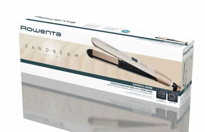Випрямитель Rowenta Sand Beam, 45Вт, темп.режимов-8, 140-230С, керамика, черный