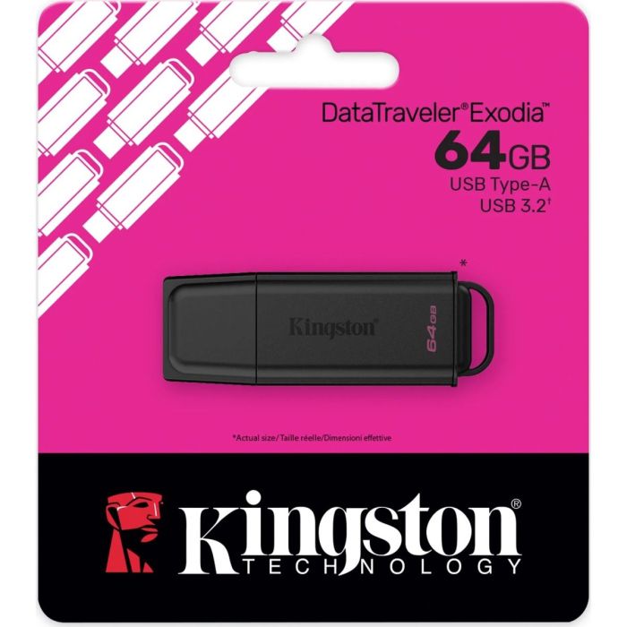 Накопитель Kingston   64GB USB 3.2 Type-A Gen1 DT Exodia