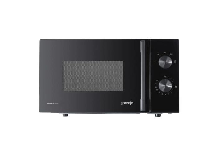 Мікрохвильова піч Gorenje, 20л, мех. керув., 700Вт, гриль, інвертор, чорний