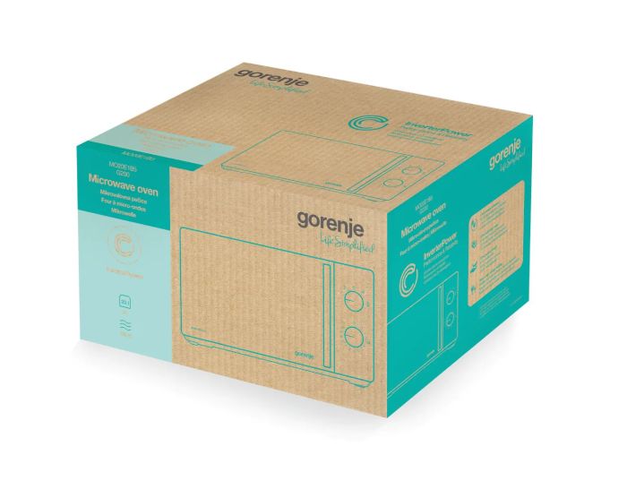 Мікрохвильова піч Gorenje, 20л, мех. керув., 700Вт, гриль, інвертор, чорний