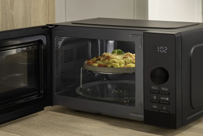 Микроволновая печь Gorenje, 20л, электр. управл., 800Вт, гриль, дисплей, 20 программ, инвертор, черный