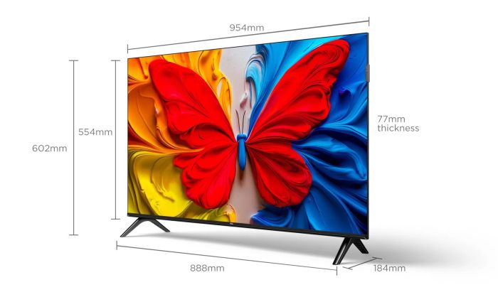 Телевизор 43" TCL QLED FHD 60Hz Smart Android TV Black