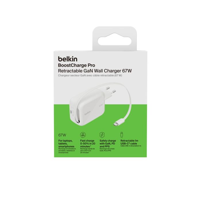 Зарядное устройство сетевое Belkin 67Вт USB-C PD PPS, белый