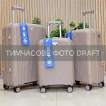 Набор чемоданов 2E, M7978, полипропилен, (L+M+S), молния anti theft, 4 колеса, кодовий замок, хаки