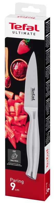Кухонный нож для овощей Tefal Ultimate, 9см, нержавеющая сталь.