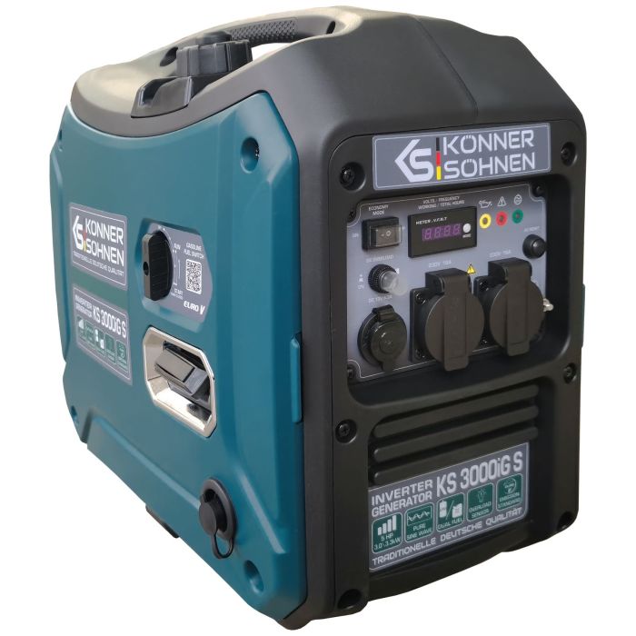 Генератор газобензиновий інверторний Konner&Sohnen KS 3000iG S, 230В, 3.0-3.3кВт, ручний стартер, 22.5кг
