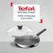 Сковорода Tefal Emotion+ Power, 28 см, с крышкой, нержавеющая сталь, алюминиевый сердечник, хромированная сталь, бакелит, стекло