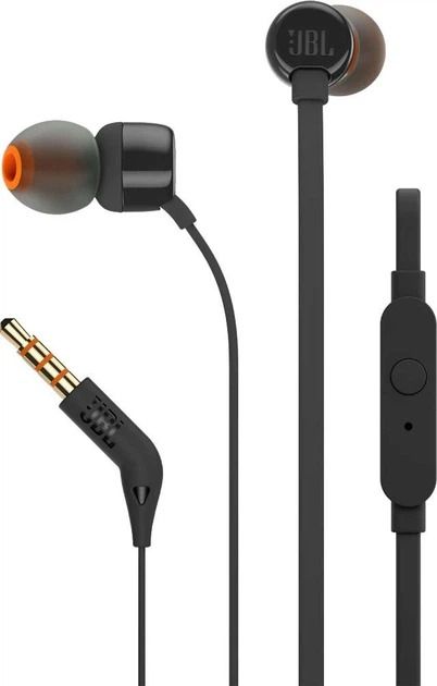 Наушники In-ear JBL Tune 110 3.5 mini-jack, Mic, Черный
