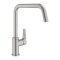 Смеситель для кухни Grohe Eurosmart, длина излива - 228мм, поворотный, 1рычаг, супер сталь.