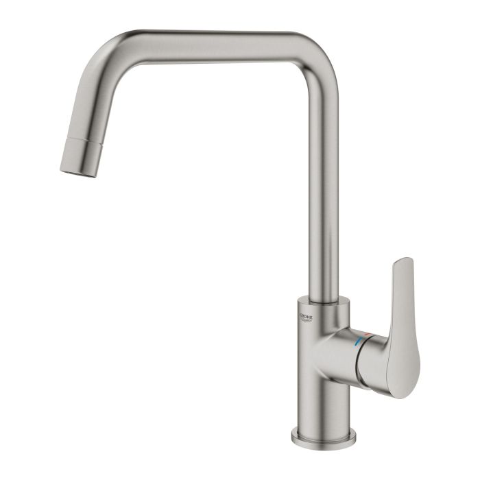 Змішувач для кухні Grohe Eurosmart, довж.виливу - 228мм, поворотний, 1важіль, супер сталь