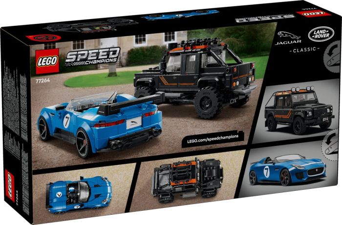 Конструктор LEGO Speed Champions Jaguar Project 7 та Land Rover Defender