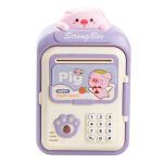 Сейф-скарбничка дитяча з купюроприймачем та кодовим замком Pig Фіолетовий HP12265V