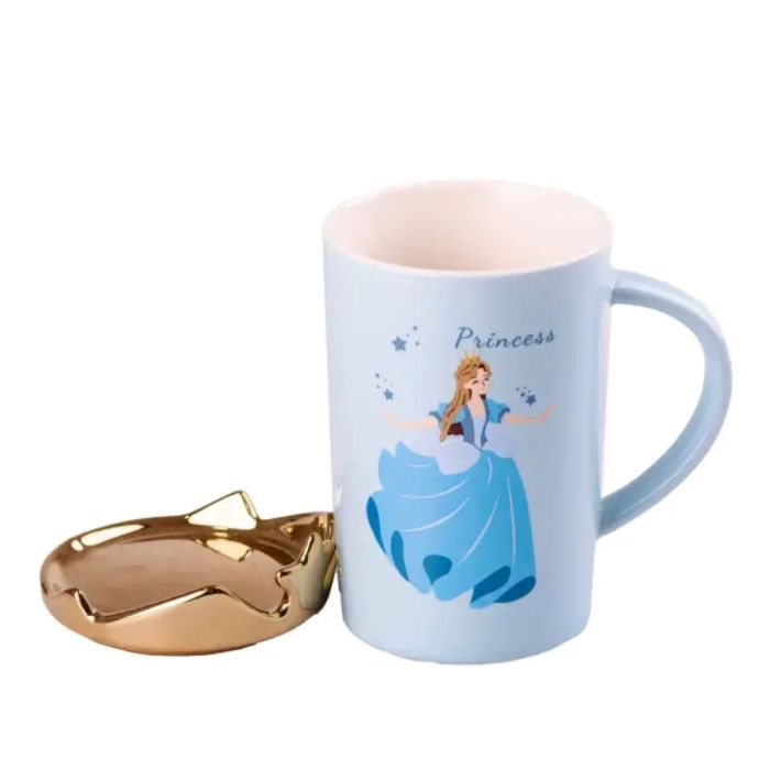 Чашка порцелянова Princess 400мл з кришкою Блакитний HPCYM0845BL