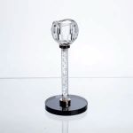 Скляний свічник Crystal Pillar 17 см на стіл декоративний HP-7-27
