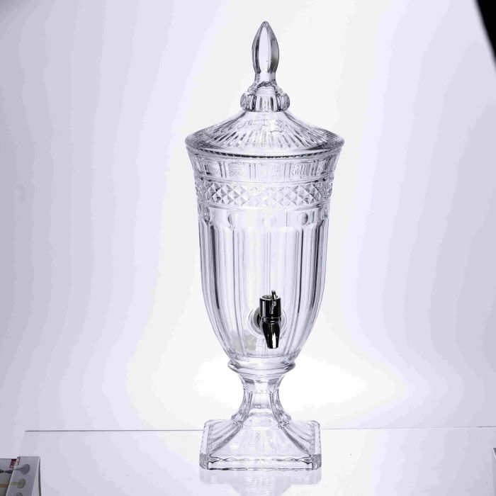 Лимонадниця Topaz Crystal 2 літри з краном HP-19-292 глечик диспенсер для води і напоїв прозорий