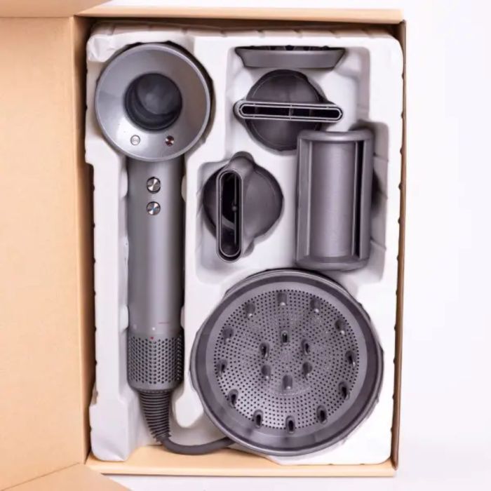 Фен стайлер для волосся 5 в 1 Supersonic Premium 1600 Вт 5 насадок 3 режими швидкості Сірий PH770G