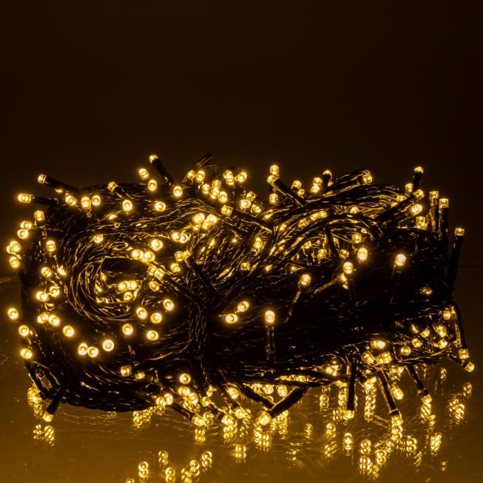 Гірлянда Різдвяна фея вулична 50 (м) 500 LED чорний провід Жовтий CF500L50MBY
