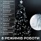 Гірлянда нитка 22 м на 218 LED лампочок світлодіодна чорний провід 8 режимів работи Білий M500LEDW