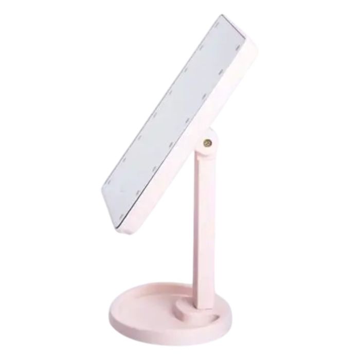 Дзеркало косметичне 21х16 см 16 LED Чорне HP-10-3AP