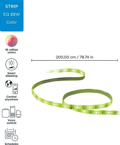 Лента светодиодная  умная WiZ LEDStrip, 1600Lm, 2700-6500K, RGB, 2 метра, Wi-Fi