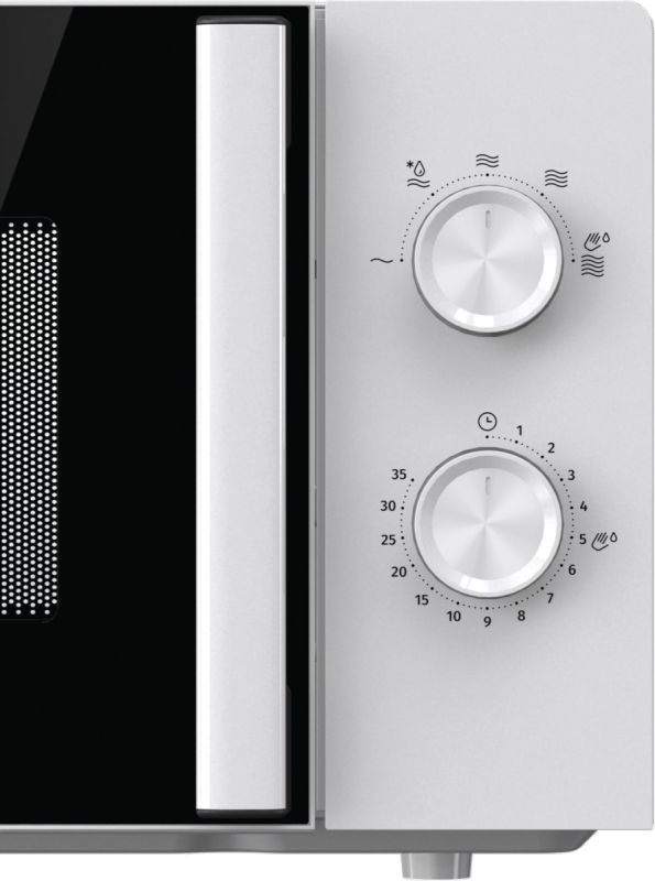 Мікрохвильова піч Gorenje, 17л, мех. керув., 700Вт, дисплей, білий