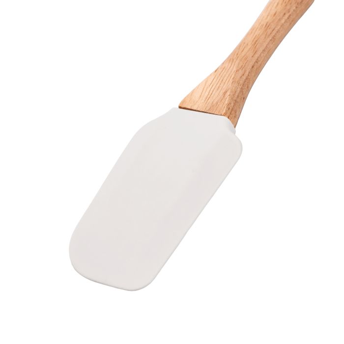 Лопатка ARDESTO Tasty Baking, 25см, силікон, дерево, сірий світлий