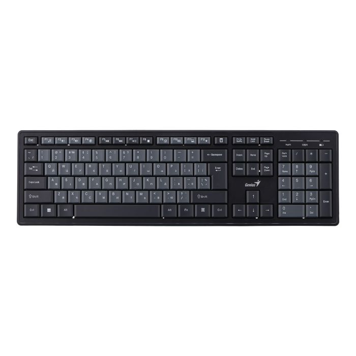 Комплект клавіатура та миша Genius KM-8200, WL, EN/UKR, чорний