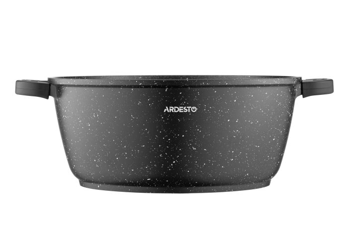 Каструля зі скляною кришкою Ardesto Gemini Anzio, 6.4л, алюміній, чорний