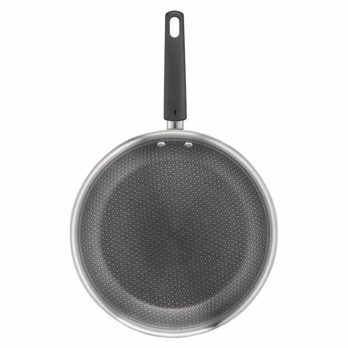 Сковорода Tefal Emotion+ Power, 28см, з кришкою, нержавіюча сталь, серцевина-алюміній, хромована сталь, бакеліт, скло