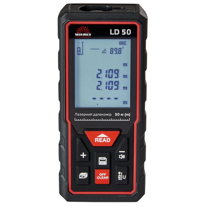 Далекомір лазерний Vitals Professional LD 50 , 0.05–50м, ±3мм, 0.17кг