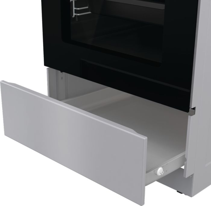 Плита Gorenje электрическая стеклокерамическая, 70л, 50x60см, дисплей, программатор, серый