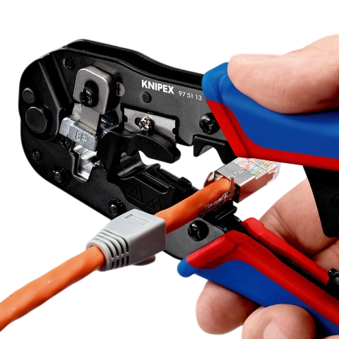 Кліщі обтискні KNIPEX Western, для обтиску штекерів 190мм фосфатовані 0.345кг