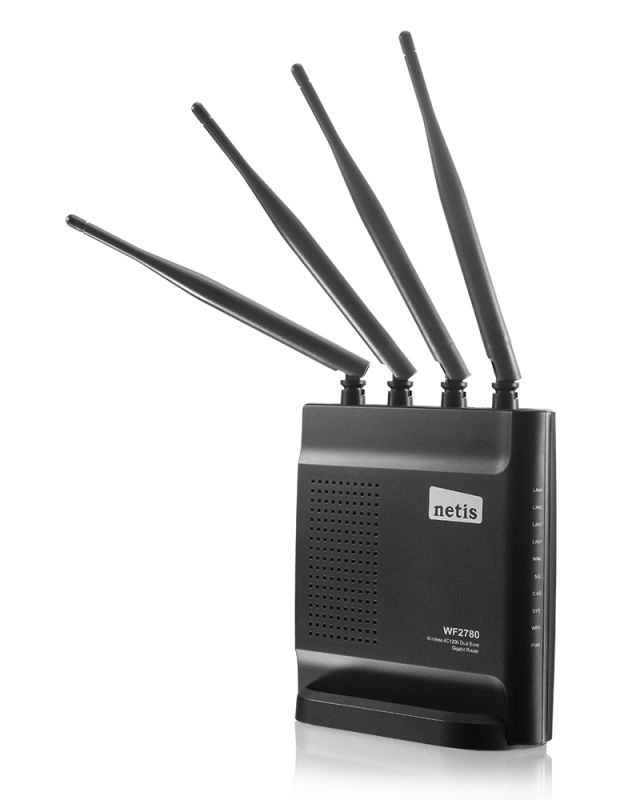 Маршрутизатор   AC1200, 4xGE LAN, 1xGE WAN, MESH Netis WF2780