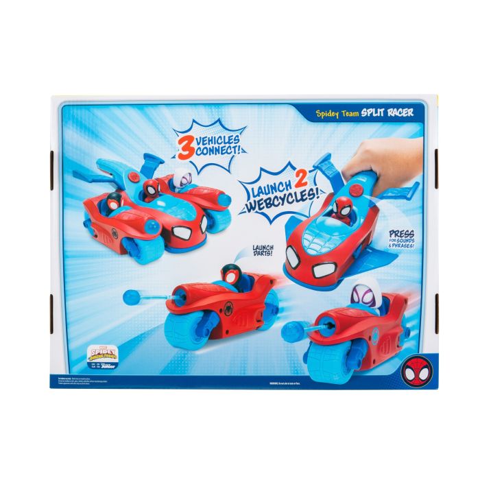 Игровой набор 3 в 1 Spidey Deluxe Feature Vehicle Сплит команда Спайди (Spidey Team Split Racer)