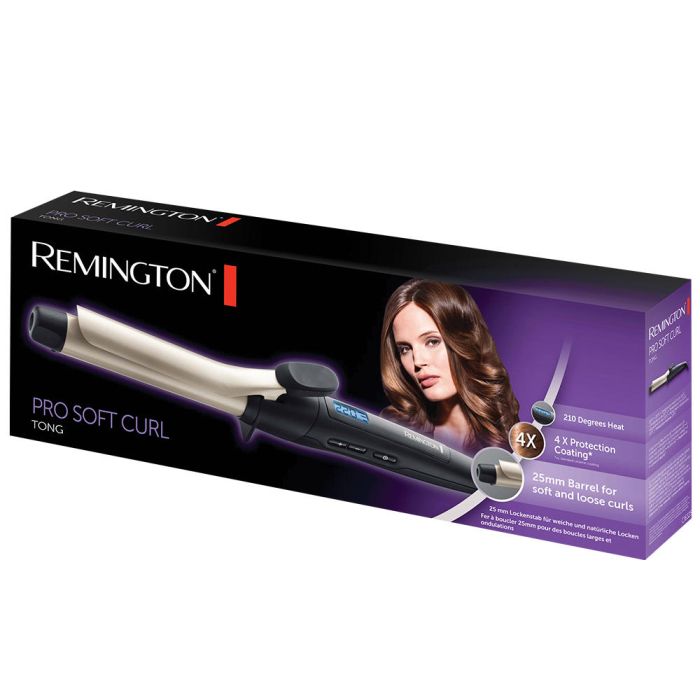 Плойка Remington Pro Soft Curl, >300Вт, темп.режимов-10, D-25mm, 130-220С, дисплей, керамика, черный