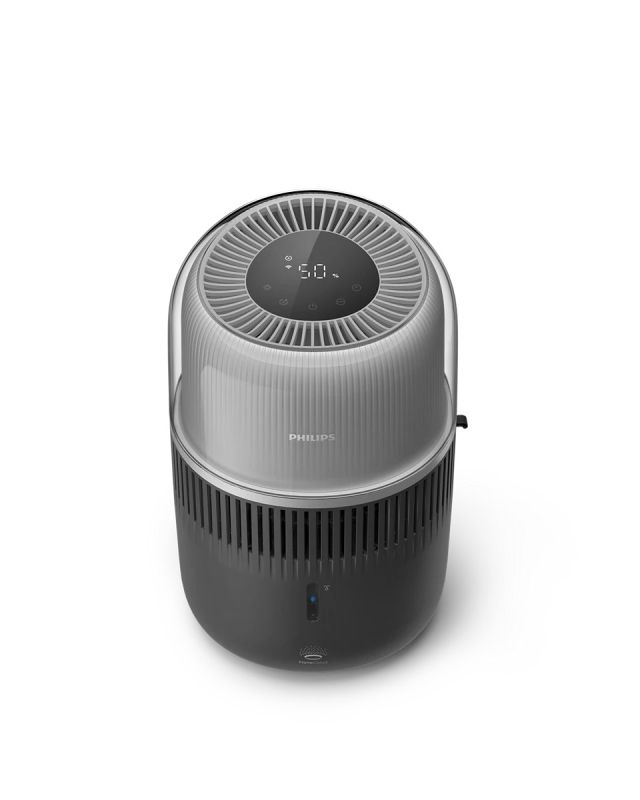 Зволожувач повітря Philips традиційне зволоження Series 5001, 56м2, 4.5л, 400мл/г, електр. кер-ння, режим сну, нічник, темно-синій