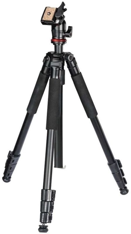 Трипод фотоапарату Hama Traveller-163, кулястий, 47-163см, чорний