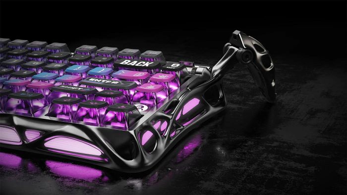 Клавиатура механическая GravaStar Mercury K1 Pro 80keys, GravaStar x Kailh Speedy Mint, BT/WL/USB, cyberpunk